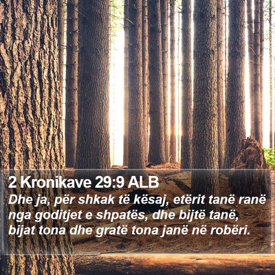 2 Kronikave 29:9 ALB Bible Verse Image