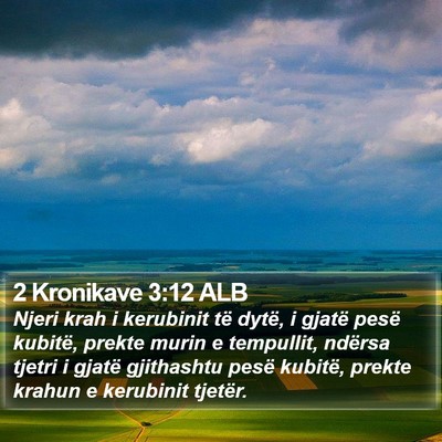 2 Kronikave 3:12 ALB Bible Verse Image