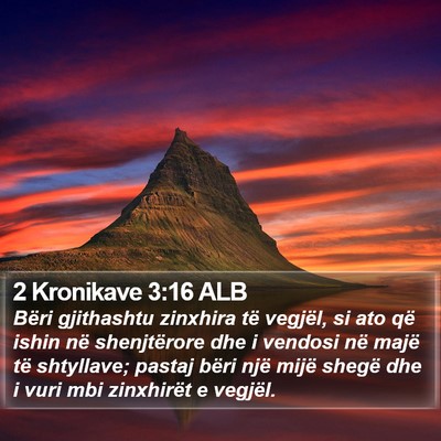 2 Kronikave 3:16 ALB Bible Verse Image