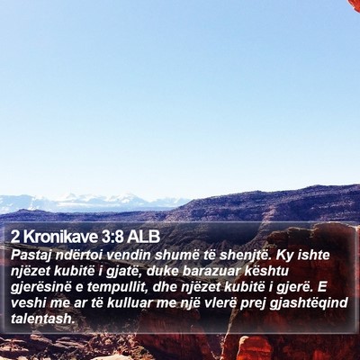 2 Kronikave 3:8 ALB Bible Verse Image