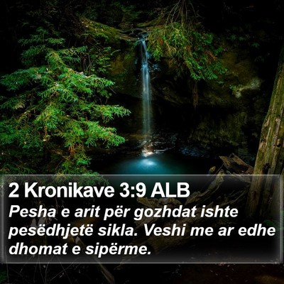 2 Kronikave 3:9 ALB Bible Verse Image