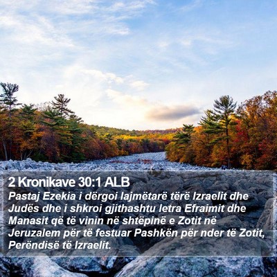 2 Kronikave 30:1 ALB Bible Verse Image