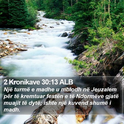 2 Kronikave 30:13 ALB Bible Verse Image