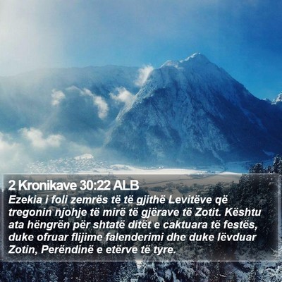 2 Kronikave 30:22 ALB Bible Verse Image