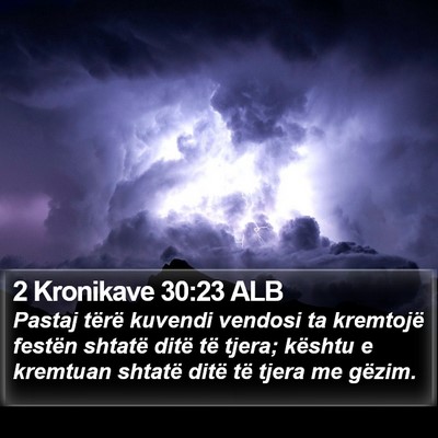 2 Kronikave 30:23 ALB Bible Verse Image