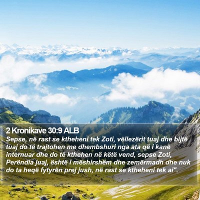2 Kronikave 30:9 ALB Bible Verse Image