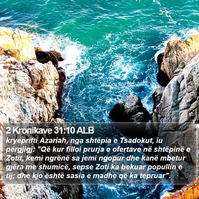 2 Kronikave 31:10 ALB Bible Verse Image