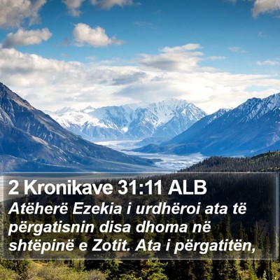 2 Kronikave 31:11 ALB Bible Verse Image