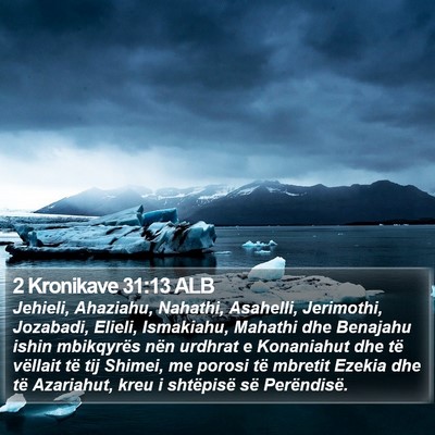 2 Kronikave 31:13 ALB Bible Verse Image