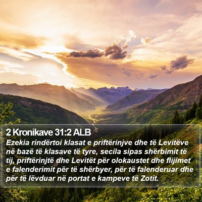 2 Kronikave 31:2 ALB Bible Verse Image