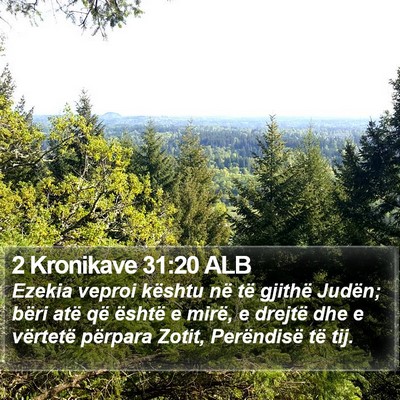 2 Kronikave 31:20 ALB Bible Verse Image