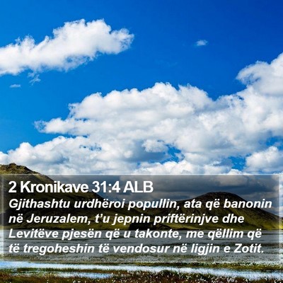 2 Kronikave 31:4 ALB Bible Verse Image