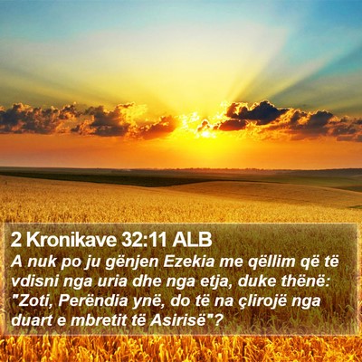 2 Kronikave 32:11 ALB Bible Verse Image