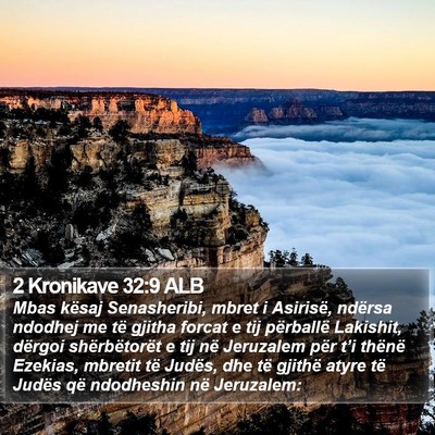 2 Kronikave 32:9 ALB Bible Verse Image