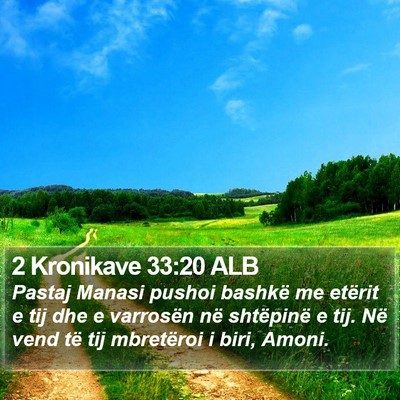 2 Kronikave 33:20 ALB Bible Verse Image