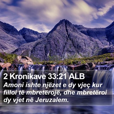 2 Kronikave 33:21 ALB Bible Verse Image