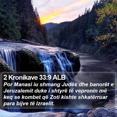 2 Kronikave 33:9 ALB Bible Verse Image