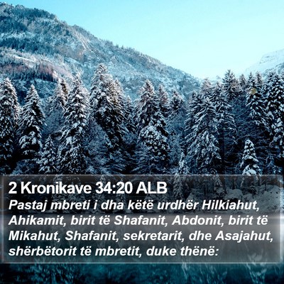2 Kronikave 34:20 ALB Bible Verse Image