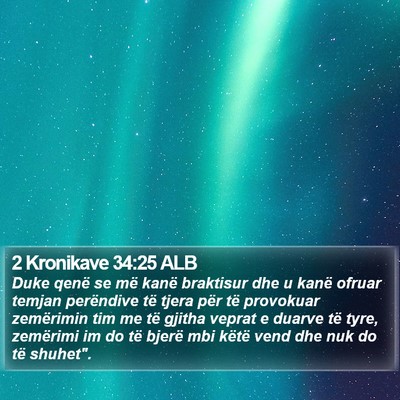 2 Kronikave 34:25 ALB Bible Verse Image
