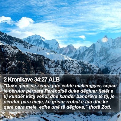 2 Kronikave 34:27 ALB Bible Verse Image