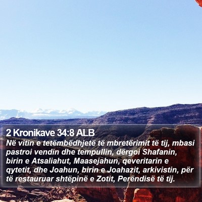 2 Kronikave 34:8 ALB Bible Verse Image