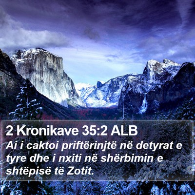 2 Kronikave 35:2 ALB Bible Verse Image