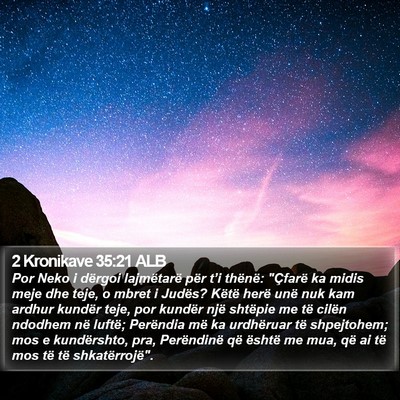 2 Kronikave 35:21 ALB Bible Verse Image