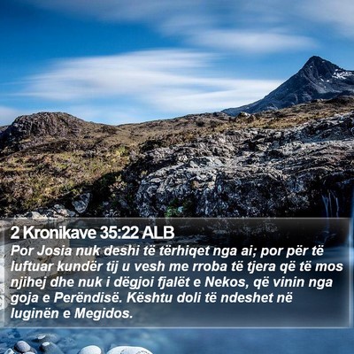 2 Kronikave 35:22 ALB Bible Verse Image