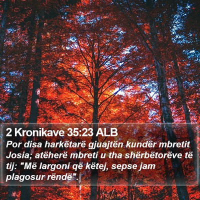 2 Kronikave 35:23 ALB Bible Verse Image