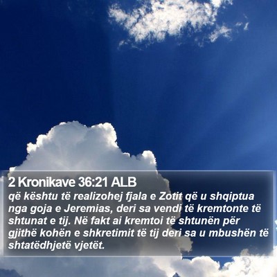 2 Kronikave 36:21 ALB Bible Verse Image