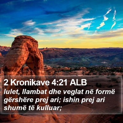 2 Kronikave 4:21 ALB Bible Verse Image