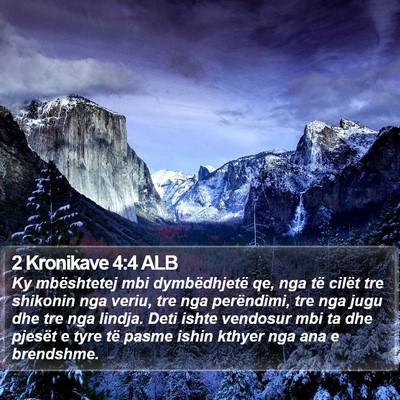 2 Kronikave 4:4 ALB Bible Verse Image