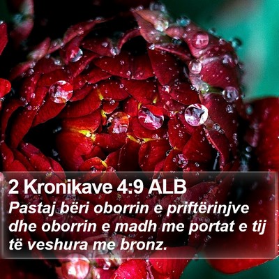 2 Kronikave 4:9 ALB Bible Verse Image