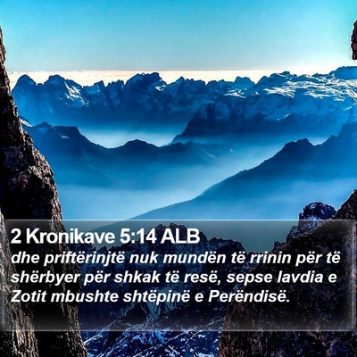 2 Kronikave 5:14 ALB Bible Verse Image