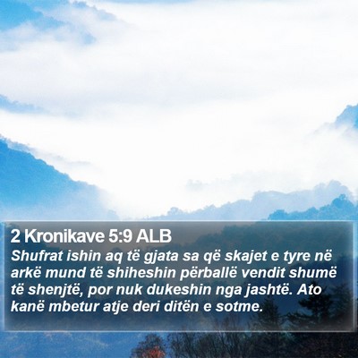 2 Kronikave 5:9 ALB Bible Verse Image
