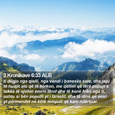 2 Kronikave 6:33 ALB Bible Verse Image
