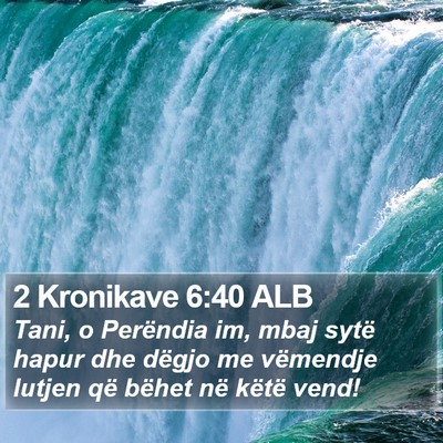 2 Kronikave 6:40 ALB Bible Verse Image