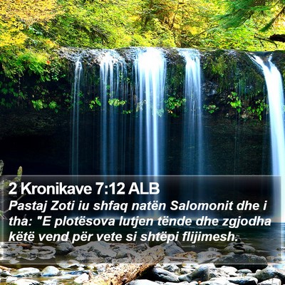 2 Kronikave 7:12 ALB Bible Verse Image