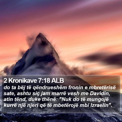 2 Kronikave 7:18 ALB Bible Verse Image