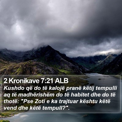 2 Kronikave 7:21 ALB Bible Verse Image