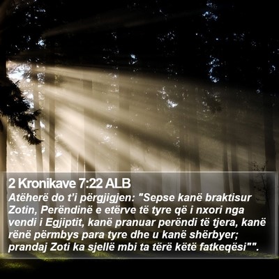 2 Kronikave 7:22 ALB Bible Verse Image