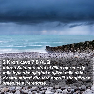 2 Kronikave 7:5 ALB Bible Verse Image