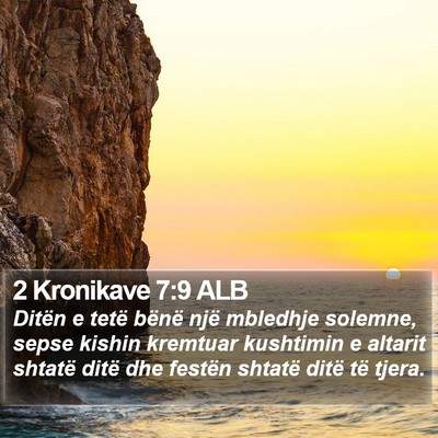 2 Kronikave 7:9 ALB Bible Verse Image