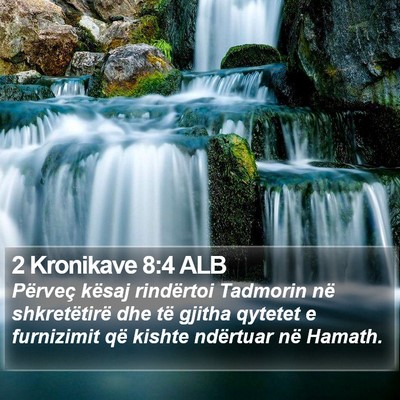 2 Kronikave 8:4 ALB Bible Verse Image