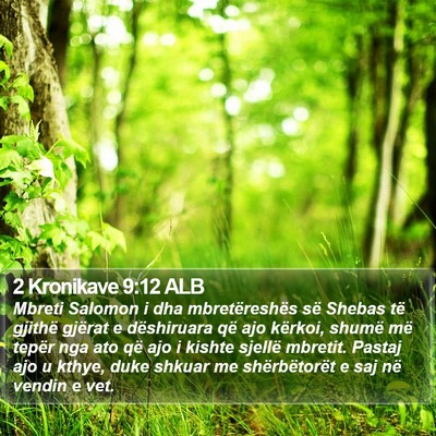 2 Kronikave 9:12 ALB Bible Verse Image