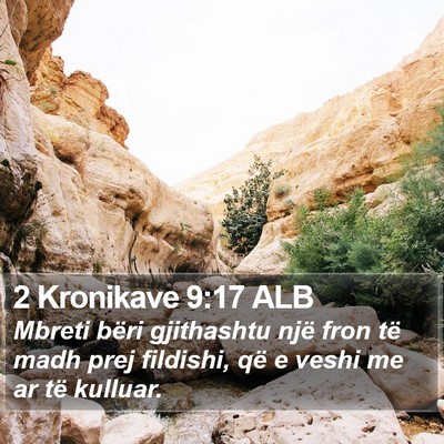 2 Kronikave 9:17 ALB Bible Verse Image