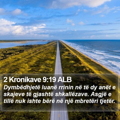 2 Kronikave 9:19 ALB Bible Verse Image