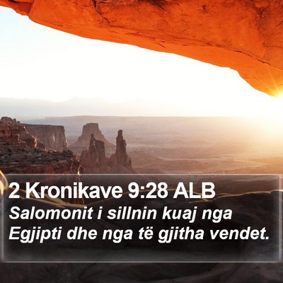 2 Kronikave 9:28 ALB Bible Verse Image