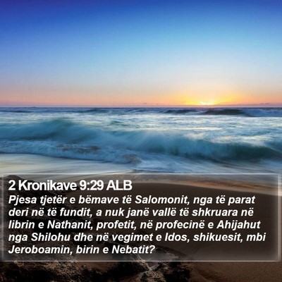 2 Kronikave 9:29 ALB Bible Verse Image