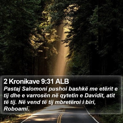 2 Kronikave 9:31 ALB Bible Verse Image